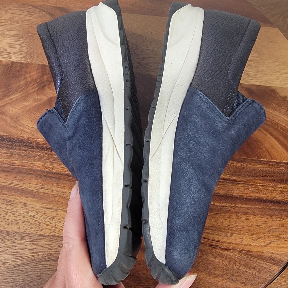 Naturalizer Blue Suede Leather Slip-On Women's Shoes Size 8 Slip On Sneakers - Picture 14 of 15